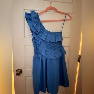 Boutique Blue One-Shoulder Dress